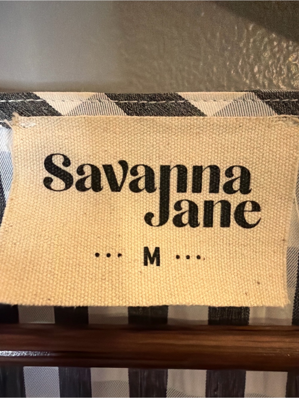 Savanna Jane Embroidered Buffalo Plaid Boho Peasant Top Medium Aztec Western M - Picture 4 of 9